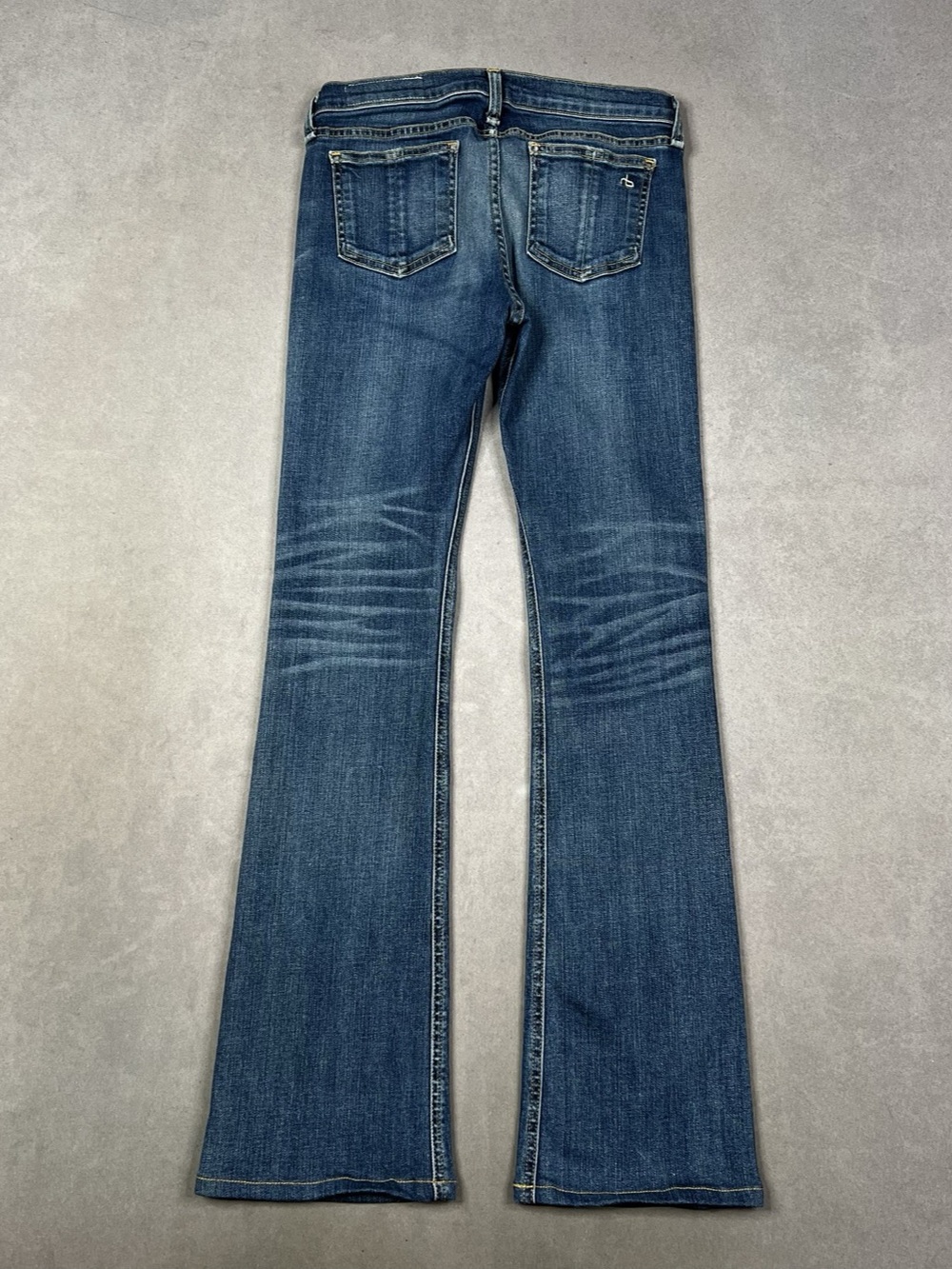 rag & bone Stiletto Boot Jean Flare Jeans Blue Waist 27
